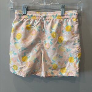 Janie and Jack Recycled Citrus Floral Swim Trunk - Size 8